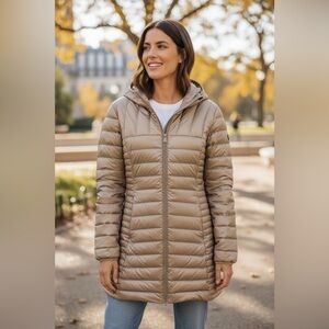 Eddie Bauer Women's Tan Puffer Jacket